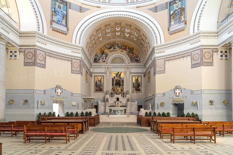 Interior of the Karl Borromäus Church at the Vienna Central Cemetery, Vienna, Austria, Europe