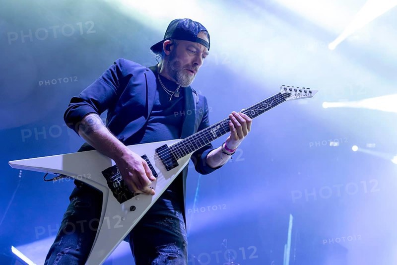 BULLET FOR MY VALENTINE, Metal Band, GB, Michael Paget, Guitarist, Poisoned Ascendancy EU Tour 2025 Celebrating the 20th Anniversary of the Iconic Albums, Concert, 14.02.2025, Max-Schmeling-Halle, Berlin, Germany < english> BULLET FOR MY VALENTINE, Metal Band, GB, performing, February 14th, 2025, Max-Schmeling-Halle, Berlin, Germany, Europe
