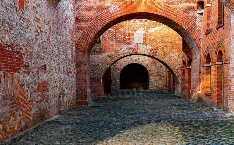 Citadel in Berlin-Spandau, Italian courtyards, Berlin, Germany, Europe