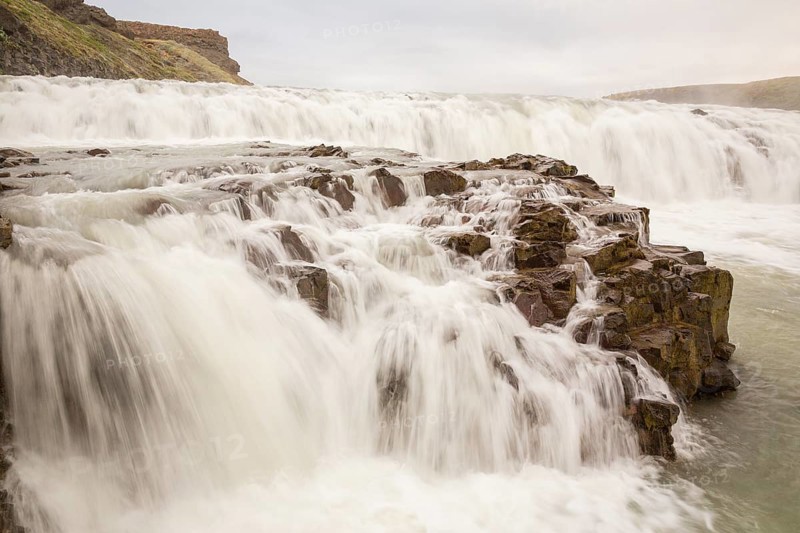 Gullfoss waterfall. A waterfall located in the canyon of the Hvítá river in southwest Iceland