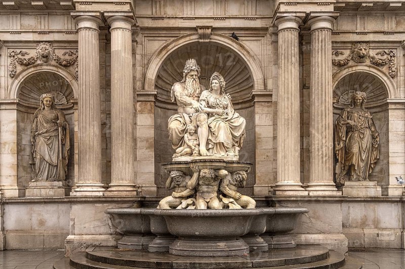 The Albrechtsbrunnen fountain in Vienna, Austria, Europe