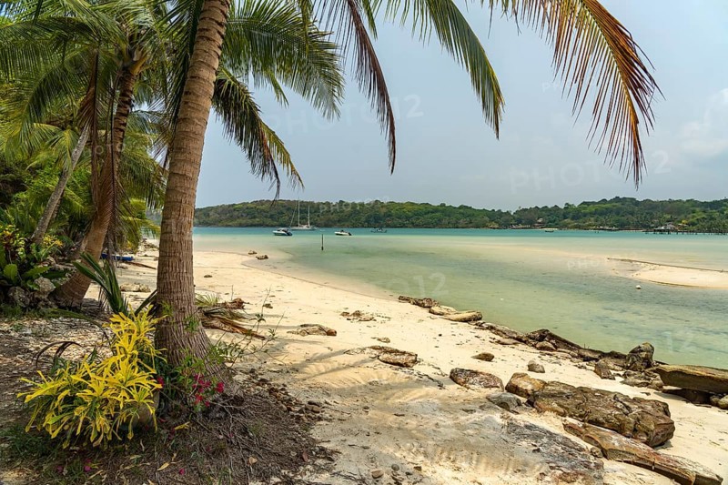 Beach and bay of Bang Bao, Ko Kut Island or Koh Kood in the Gulf of Thailand