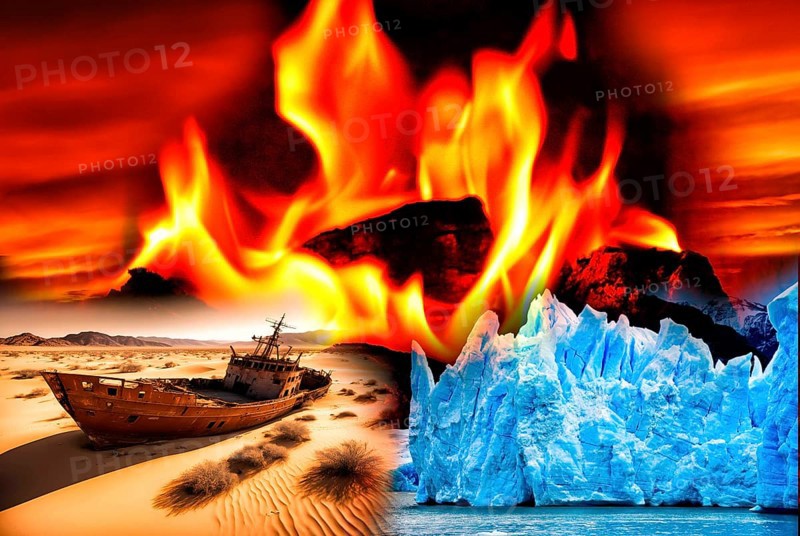 Symbolic image, carbon dioxide CO2, climate protection, climate change, world worth living in, nature conservation, biodiversity, species extinction, industrial emissions, ecosystem diversity, drought, heat, crop failures, drought disasters, famine worldwide, water scarcity, floods, heat records, melting ice