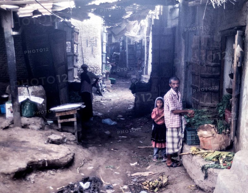 Shops in a dark alley in Zebid, Zabid, Yemen 1998 UNESCO World Heritage Site