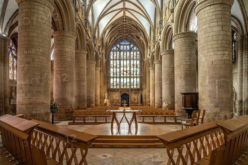 Interior of Gloucester Cathedral, England, Great Britain