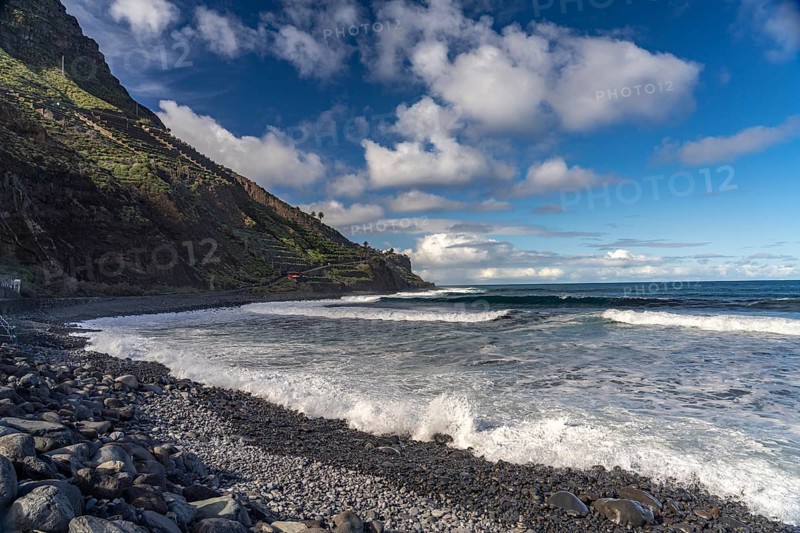 The beach Playa Hermigua, La Gomera, Canary Islands, Spain, Europe