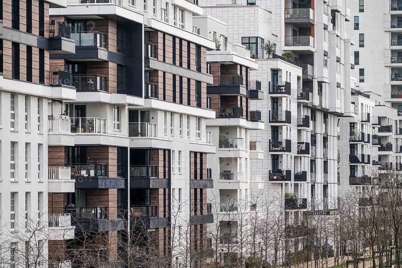 Residential buildings, rental flats, condominiums in the city centre, Düsseldorf-Pempelfort, Toulouser Allee North Rhine-Westphalia, Germany, Europe