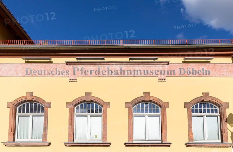 German horse-drawn railway museum, exterior view, Döbeln, Saxony, Germany, Europe