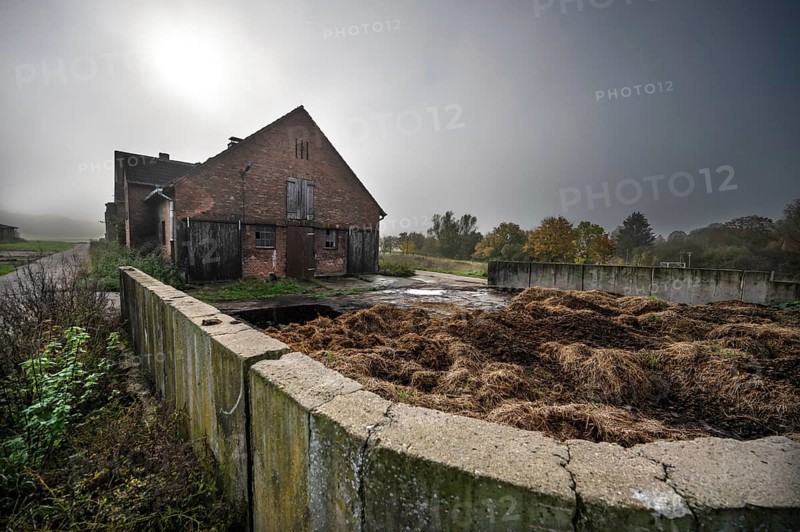Empty cattle farm of a former LPG of the former GDR, Mecklenburg-Vorpommern, Germany, Europe
