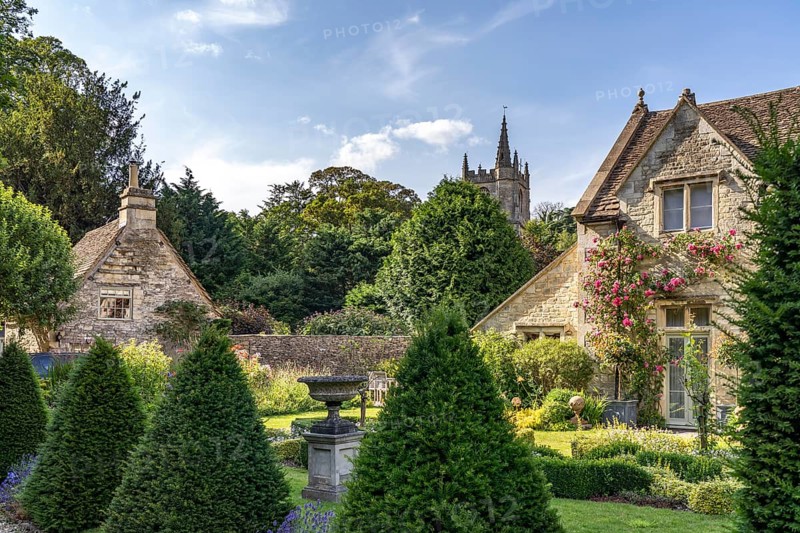 St Andrew's village and church, Castle Combe, Cotswolds, Wiltshire, England, Great Britain