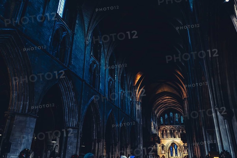 St patrick cathedral in Dublin at Christmas time in Ireland
