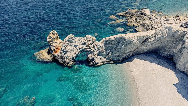 Greek island Skiathos with the beautiful beach called Lalaria, Greece, Europe