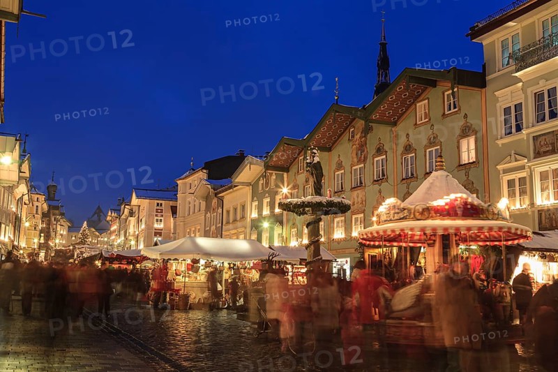 Christmas market, Christkindlmarkt, Bad Tölz, Bavaria, Germany, Europe