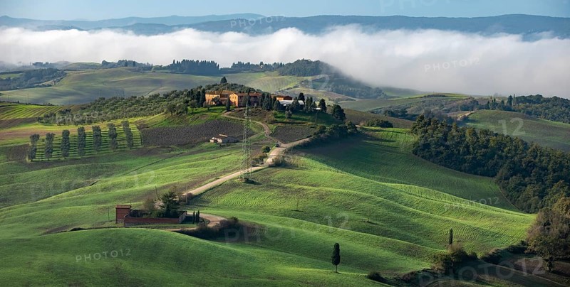 Landscape Panorama Crete Toscana Italy