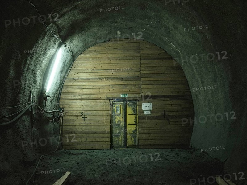 Separation of a cross-passage in construction lot H53, Brenner Base Tunnel, Wolf, Tyrol, Austria, Europe