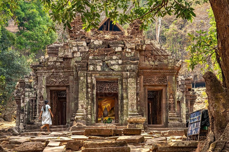 The sanctuary of the mountain temple Wat Phu, Champasak province, Laos, Asia
