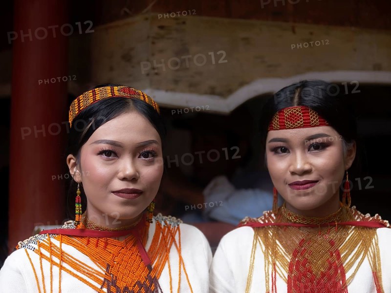 Women in traditional festive dress, Tana Toraja, Sulawesi, Indonesia, Asia