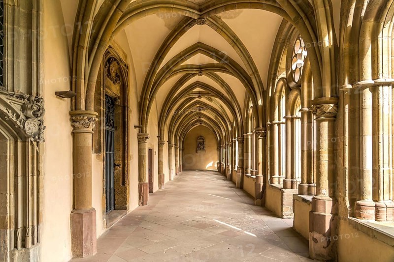 Cloister of St Peter's Cathedral, UNESCO World Heritage Site in Trier, Rhineland-Palatinate, Germany, Europe