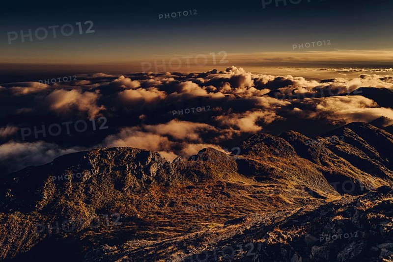 Sunrise hike on the Hochplatte in the Ammergau Alps, Ammergebirge in the Allgäu, Bavaria, Germany, Europe