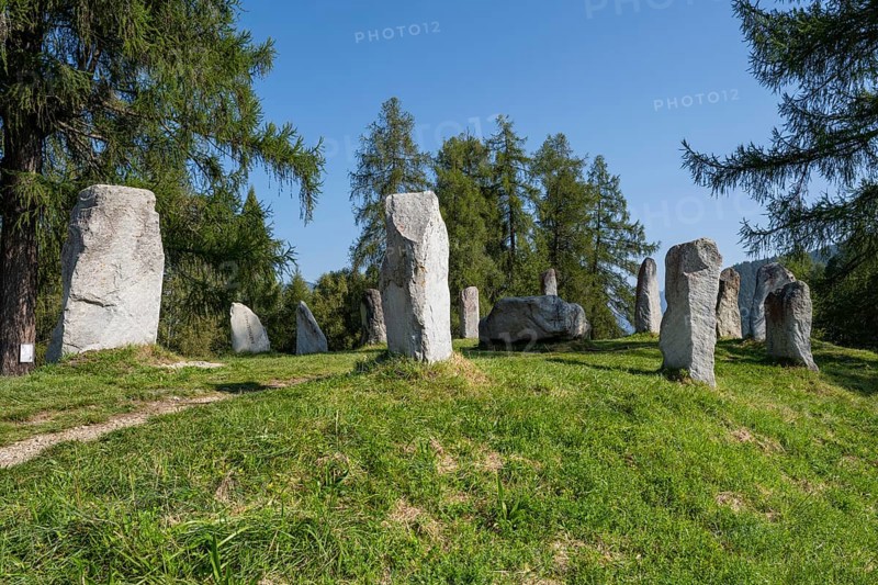 Stone circle on the Pfarrhügel, Seefeld, Tyrol, Austria, Europe