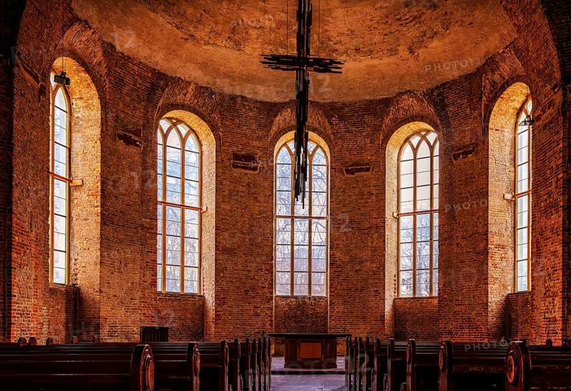 Interior view of the Parochial Church in the monastery quarter, Berlin, Germany, Europe