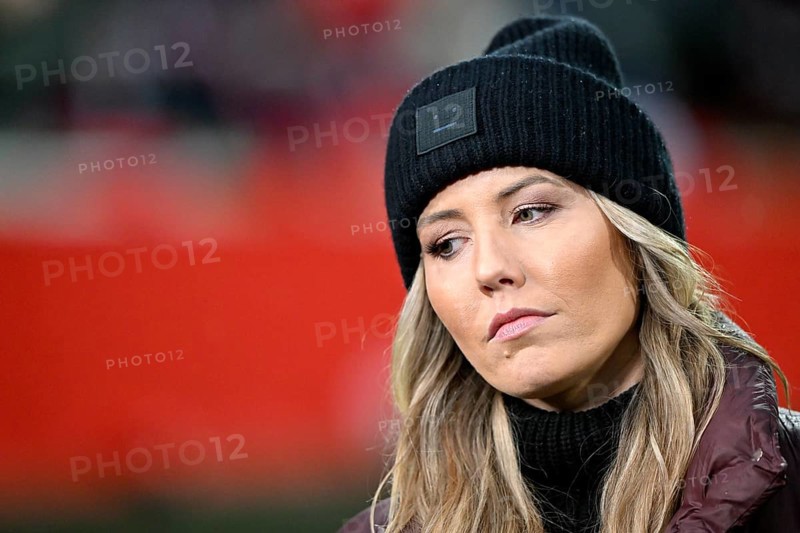 RTL reporter presenter Laura Papendick, portrait, thoughtful UEFA Conference League, Voith-Arena, Heidenheim, Baden-Württemberg, Germany, Europe