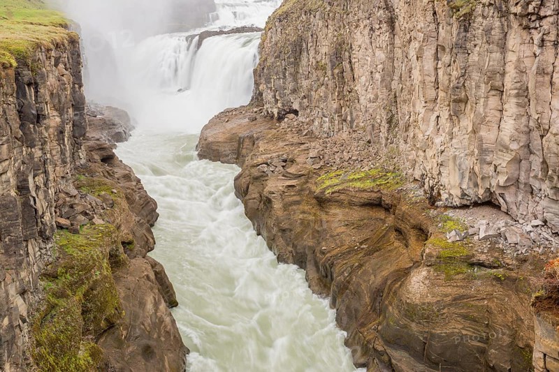 Gullfoss waterfall. A waterfall located in the canyon of the Hvítá river in southwest Iceland