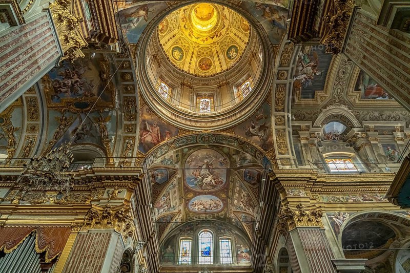 Dome of the Basilica of San Giovanni Battista in Finale Ligure, Riviera di Ponente, Liguria, Italy, Europe
