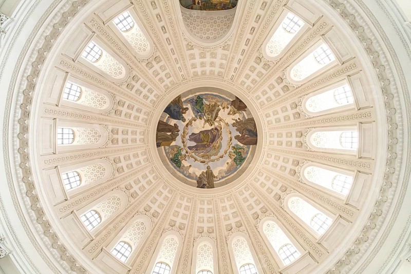 Ceiling painting in the dome of St. Blasius Cathedral in St. Blasien, Black Forest, Baden-Württemberg, Germany, Europe