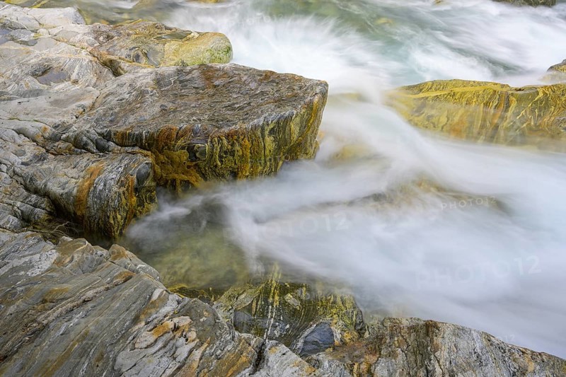 Beautiful stone structures at the Gesso della Barra torrent, Entracque, province of Cuneo, Italy, Europe