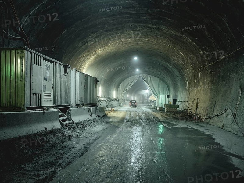 Tunnel section in construction lot H41, Brenner Base Tunnel, Zenzendorf, Tyrol, Austria, Europe