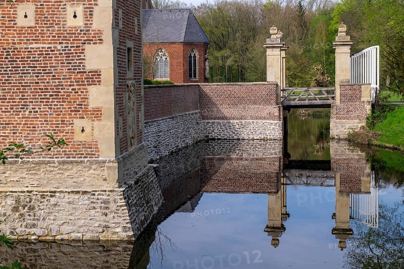 Moated castle Hülshoff, Havixbeck, Münsterland, North Rhine-Westphalia, Germany, Europe