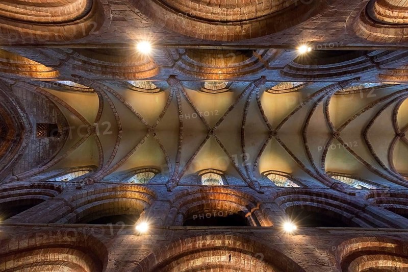 12th century St Magnus Cathedral, oldest cathedral in Scotland and most northerly cathedral in the United Kingdom at Kirkwall on the Orkney Islands