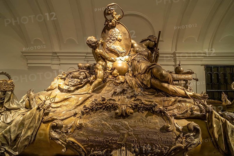 Sarcophagus of Emperor Charles VI in the Capuchin Crypt in Vienna, Austria, Europe