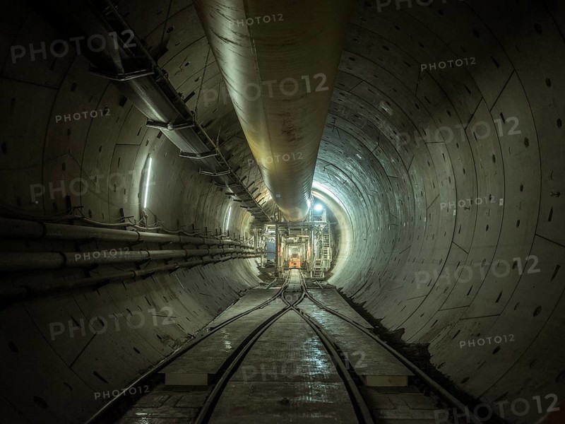 Tunnel section, construction lot H53 in the Brenner Base Tunnel, Tyrol, Austria, Europe