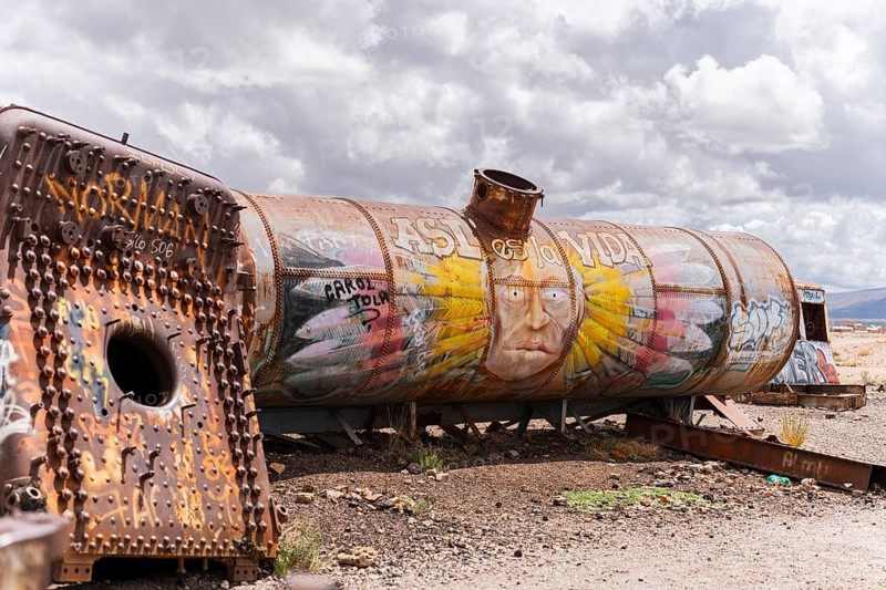 Uyuni Railway Cemetery, Uyuni, Bolivia, South America