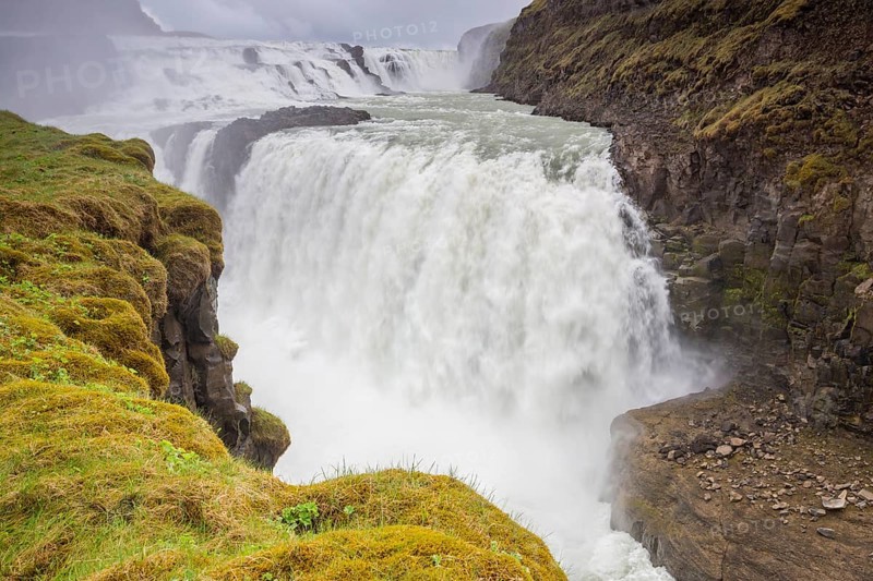 Gullfoss waterfall. A waterfall located in the canyon of the Hvítá river in southwest Iceland