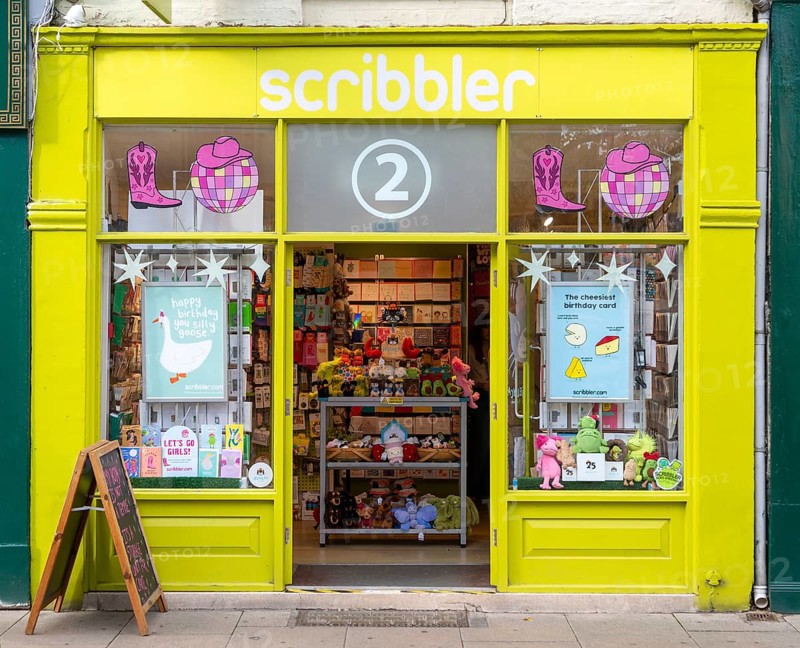 Scribbler stationery shop store in city centre, Cambridge, Cambridgeshire, England, UK