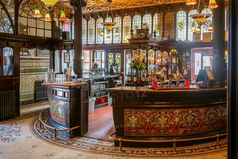 Grade 1 listed interior of the Philharmonic Dining Rooms public house, Hope Street, Liverpool, England, UK
