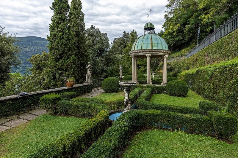 Temple of the SoScherrer Park, Parco Scherrer, Morcote, Lake Lugano, Lago di Lugano, Canton Ticino, Switzerland, Temple of the Sun, Templo del Sole, Europe