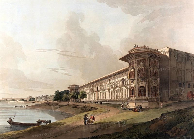 North-east view of the Cotsea Bhaug, on the river Jumna, Delhi, ca 1880, digitally enhanced reproduction of a 19th century original