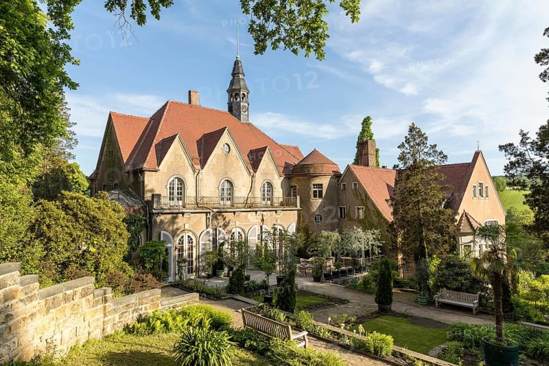 Thürmsdorf Castle and Park, Struppen, Saxon Switzerland, Saxony, Germany, Europe