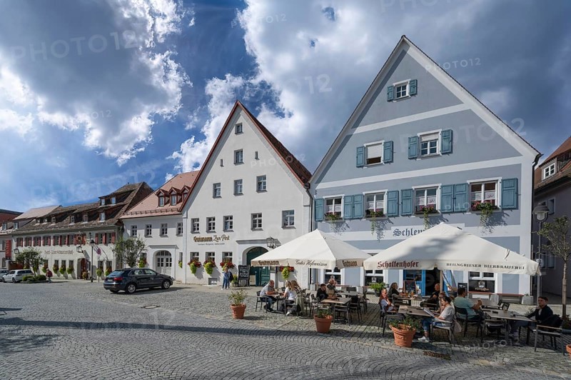 Hisrtoric inns on the market square, Hiltpoltstein, Middle Franconia, Bavaria, Germany, Europe
