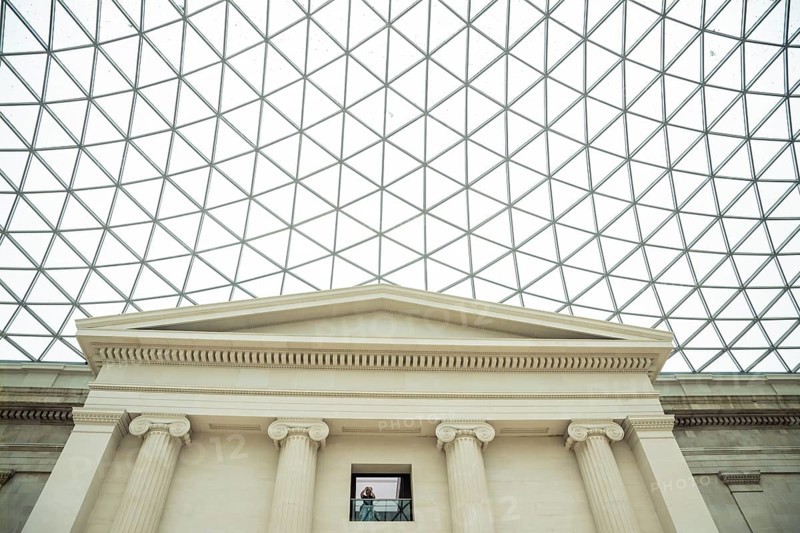 British Museum, domed roof, museum, architect Norman Foster, London, London region, England, Great Britain