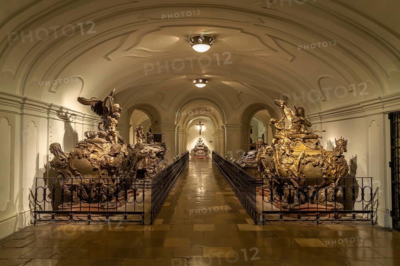 Sarcophagi in the Capuchin Crypt in Vienna, Austria, Europe