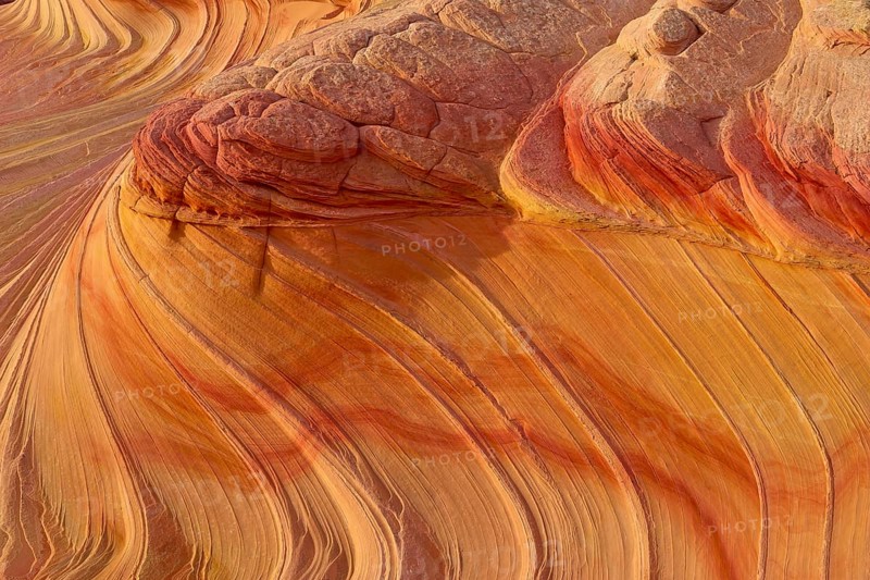 The Second Wave, dramatic sandstone formation with undulating patterns and intense shades of red and orange near The Wave, The Second Wave, Coyote Buttes, Arizona, USA, North America