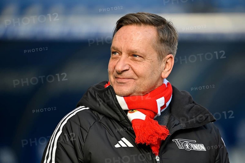 Managing Director Professional Football Horst Heldt FCU Union Berlin FCU Portrait smiles, PreZero Arena, Sinsheim, Baden-Württemberg, Germany, Europe