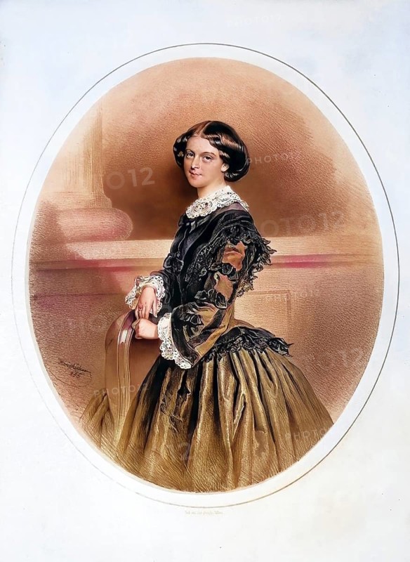 Marie Princess Kinsky, née Princess von und zu Liechtenstein (1835-1905), woman of Prince Ferdinand Bonaventura Kinsky, Historical, digitally restored reproduction from a 19th century original, Record date not stated