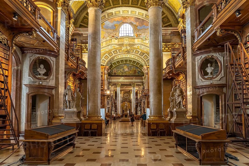 State Hall of the Austrian National Library in Vienna, Austria, Europe