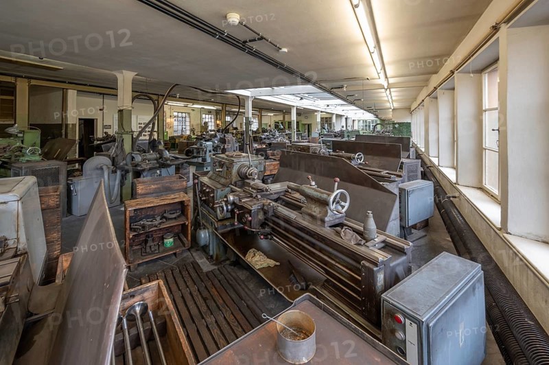 Production hall for engine valves, formerly Dietz & Pfriem valve factory, today Industrial Museum Lauf, Sicharchard Str., Lauf an der Pegnitz, Middle Franconia, Bavaria, Germany, Europe
